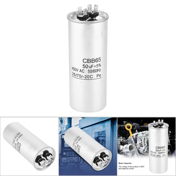 CBB65 450V 50UF Homopolar Elektrolytkondensator til AC Motorstart