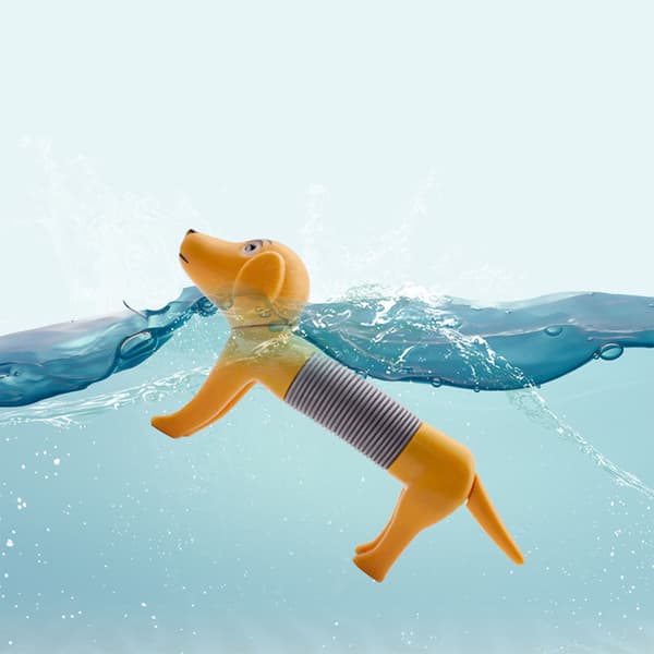 Hund Pop Tubes Sensoriske Leker for Barn Stresslindring Finmotorikk Autisme Grå