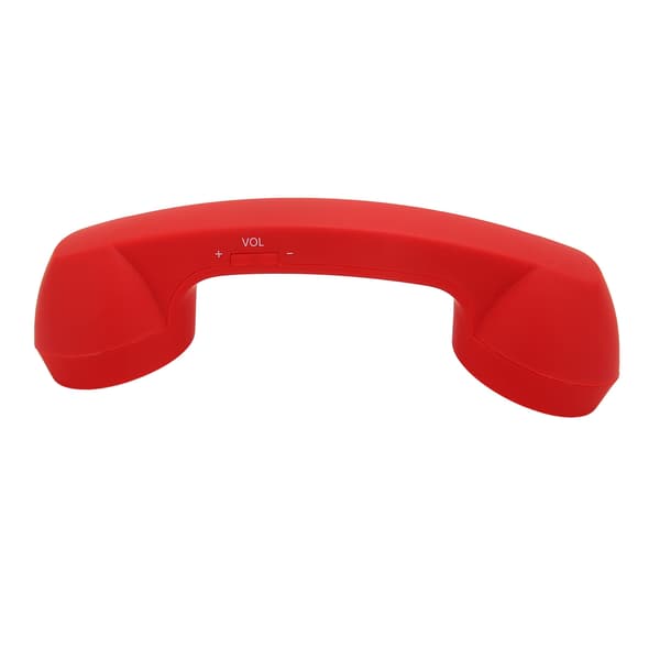 Retro Rødt Trådløst Bluetooth Headset Strålingssikkert Oppladbart