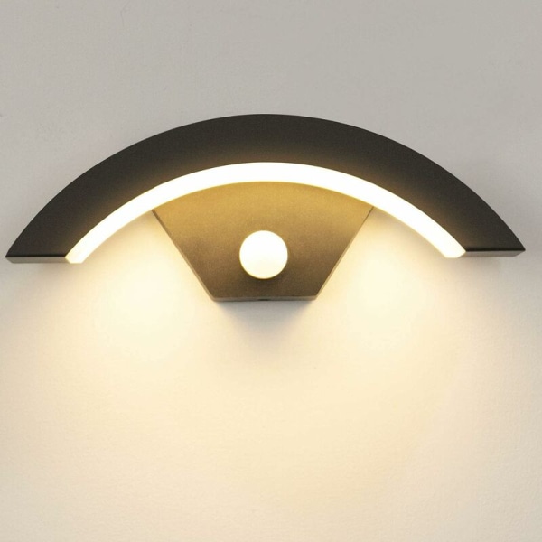 Væglampe Indendørs og udendørs have LED-sensorbelysning Væglampe (18W varmt lys)