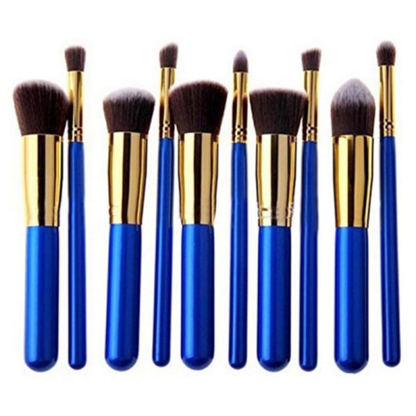 10 blå himmelblå makeup børster,