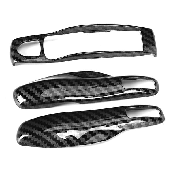 3st/set Kolfiberstil Bilnyckel Trimskydd Passar Porsche Cayman/Macan/Boxster