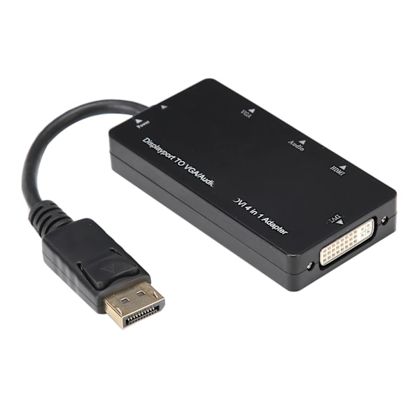 4 i 1 Adapterkabel DisplayPort til HDMI VGA DVI Audio Converter Multifunksjon