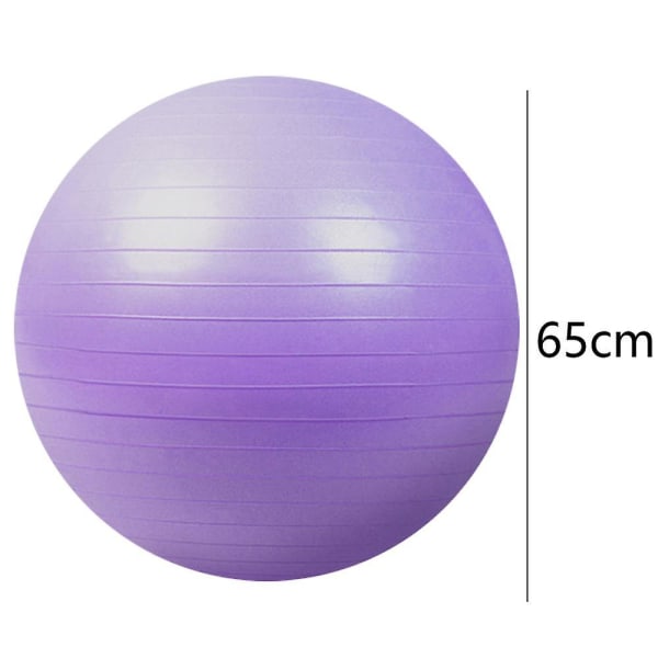 Yoga Fitness Bold, Balance Ball Stol Til Yoga Pilates Fitness Balance Træning Lilac Purple 65Cm