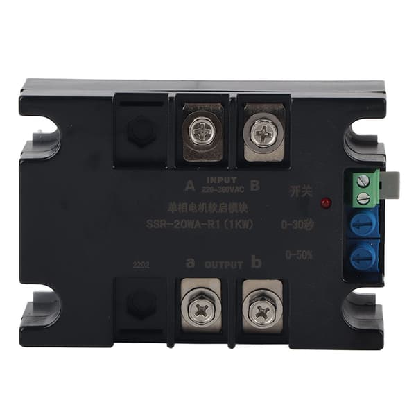 Soft Start Controller Aluminium Base Enkeltfaset 2-faset Motor Industriel Kontrolmodul