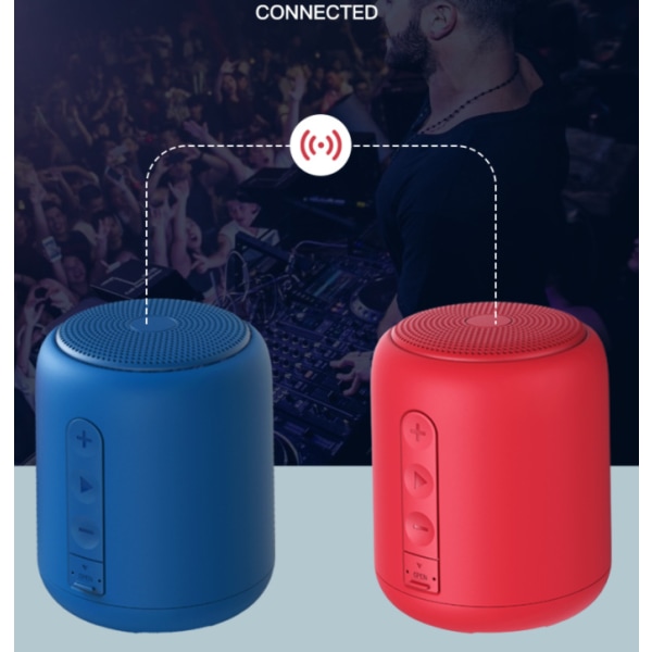 Trådløs kreativ lyd, mini bærbar subwoofer bluetooth højttalerkort (rød),