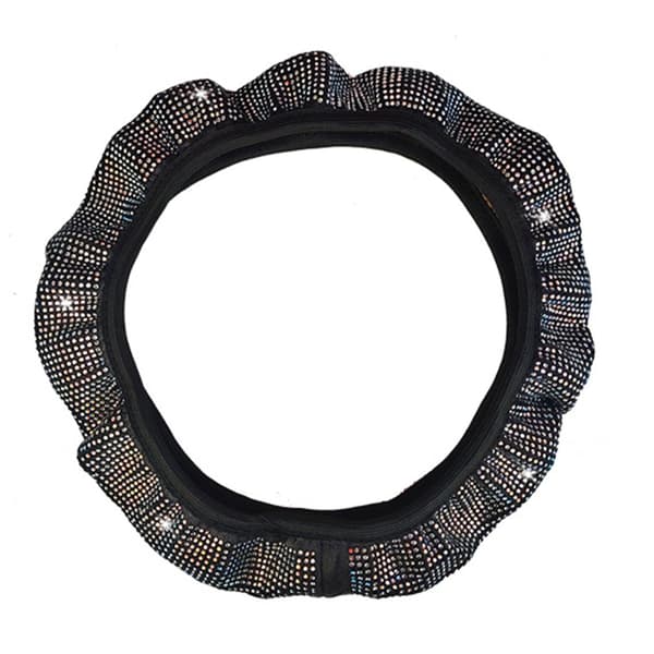 Elastisk Krystal Diamant Rat Cover Skridsikker Komfortabelt Greb Universal Pasform 37 til 38 cm