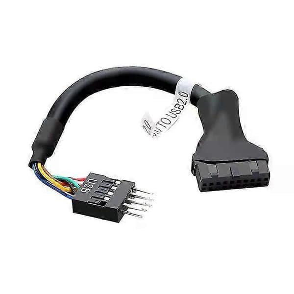 1 stk USB 2.0 Bundkort IDC 9-ben hun til USB 3.0 19/20 ben han Adapter bundkort USB 3.0 20 ben Header til USB 2.0 9-ben Kabel