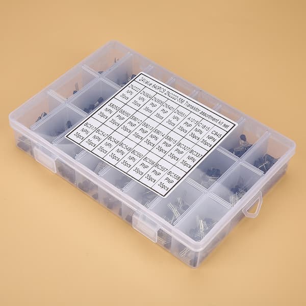 840 stk. NPN PNP TO-92 2N2222A BC558 Transistor Sortiment DIY Kit