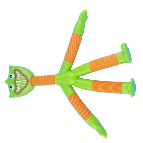 Langhals Popping Tube Fidget Legetøj Udtrækkelig Elastisk Rør Sensorisk Legetøj Grøn