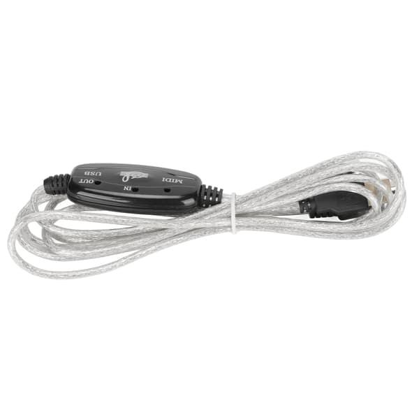 USB MIDI-kabel 2,2yd 16 kanaler PC-gränssnitt LED-strömindikator