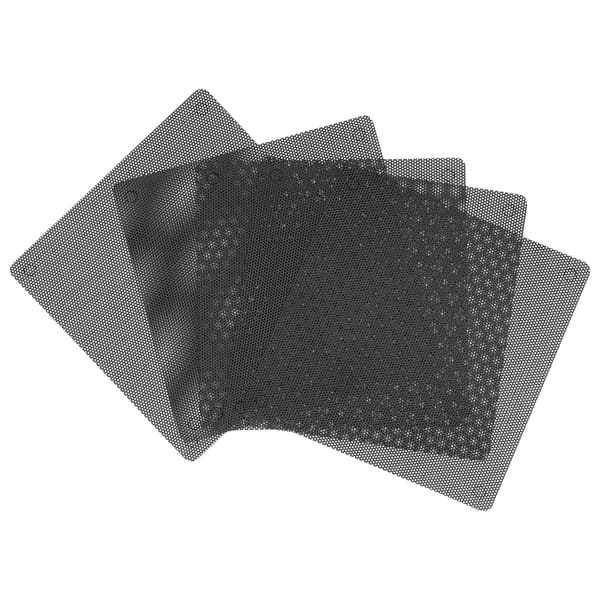 5 kpl 12 cm PC-kannettavan PVC-pölytiivis tuulettimen suodatin musta