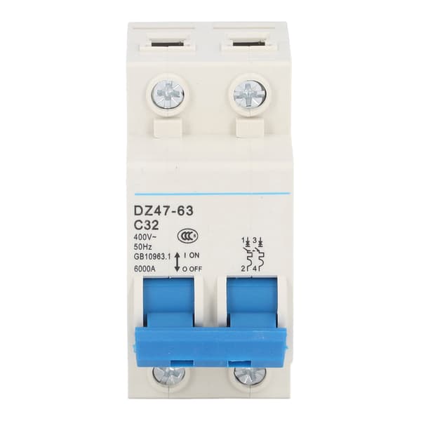Miniature afbryder 2P reststrømsisolator DIN-skinne montering 400V 32A DZ47‑63 C32
