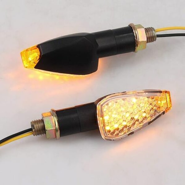 4st E-märkt LED-blinkersljus Motorcykelblinkersindikator 14LEDs Vattentätt bärnstensljus 12V för M10 Universal Mo