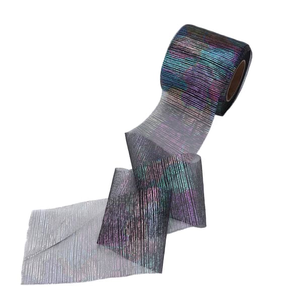 Tyllrull Symphony Line Mesh Roll Manuell DIY Hodeplagg Sløyfe Mesh Stoff Tilbehør Svart