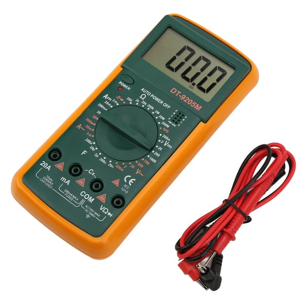 DT9205M LCD Stor Skärm Digital Multimeter Handhållen Voltmeter Ohmmeter Amperemeter Testare