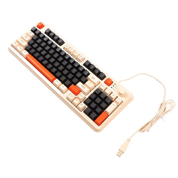 Bee Version 94 Tasters USB Kablet Gaming Tastatur LED Baggrundsbelyst Ergonomisk Foldbare Fødder Multimedietaster til Stationær Bærbar