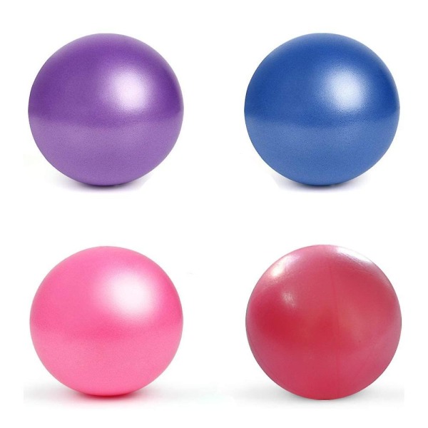 4st Mini Pilatesbollar för Yoga Fitness Stabilitet Balansträning Fysioterapi Red Purple Blue Pink