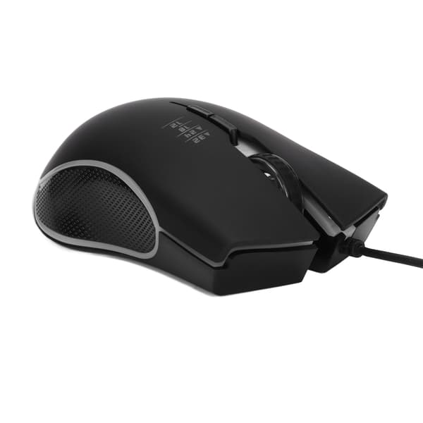 Kablet USB Gaming Mus 4 Farve Baggrundslys Ergonomisk 7 Knapper Kompatibel med Windows XP Sort