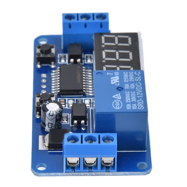 12V Tidsstyringskontakt Intermitterende Uendelig MCU Cyklus Timing Relæmodul med LED-display