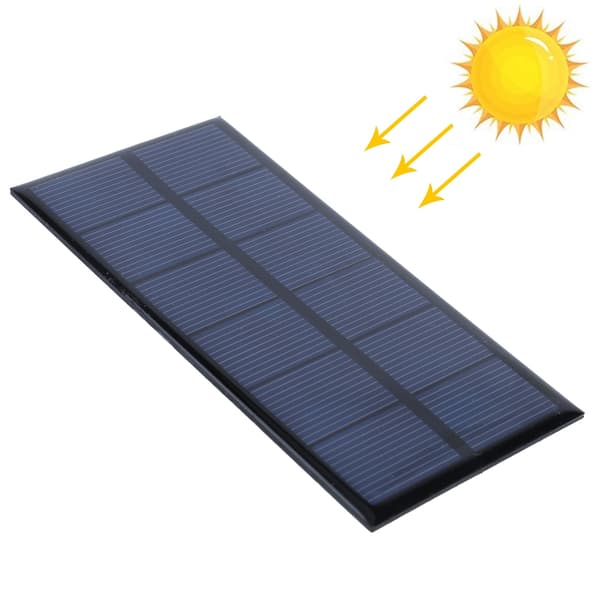 1W 3V Portabel Kristallin Kisel Solcellspanel Utomhus för DIY Strömladdare