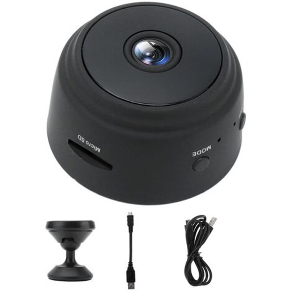 Minikamera, lille bærbart fuld HD 1080P trådløst sikkerhedskamera med bevægelsesdetektion og infrarødt nattesyn, 32G