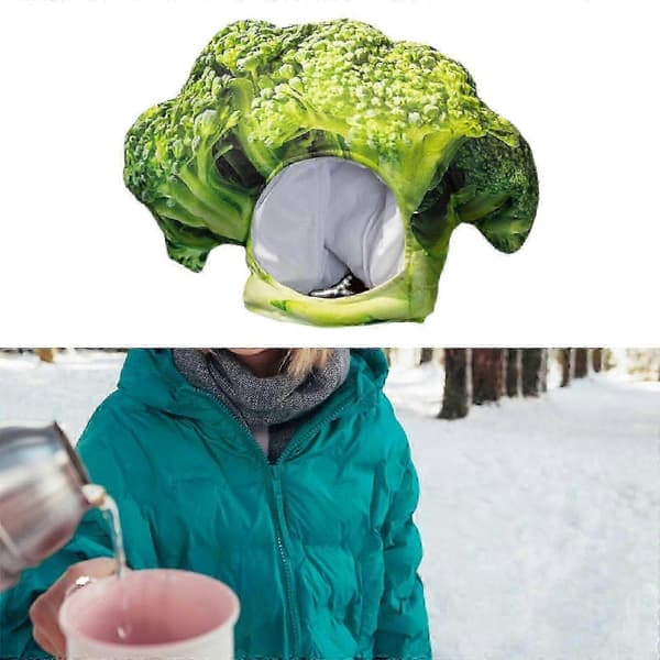 Plysj Brokkolikostymehatt Myk Cosplay Hodeplagg for Barn og Voksne Gaveidé