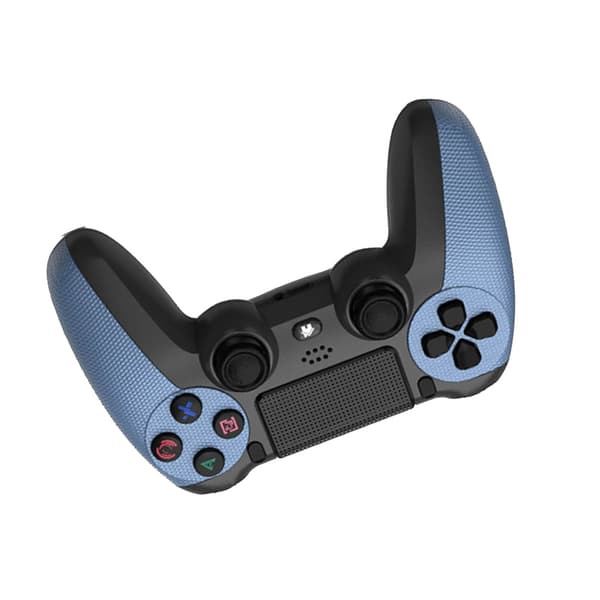Trådløs Bluetooth Game Controller Dobbelt Vibration Præcis Kontrol Lysbjælke til PS4 Camouflage Blå