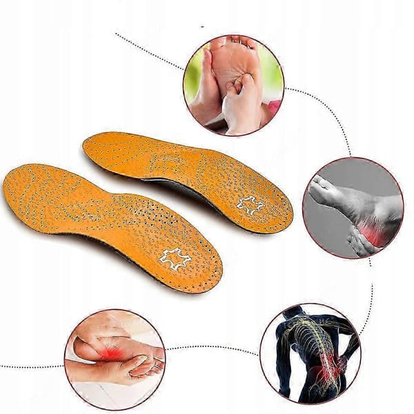 Skoinlägg för plattfot, valgus supination, ortopediska, läder