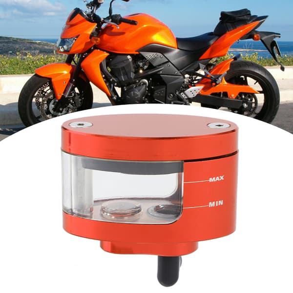 Universal motorcykel bromskopplingsvätskebehållare flaska orange