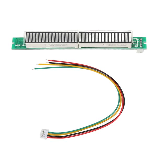 32 Bit Musikniveauindikator Modul 8 Effekter Justerbar Lysstyrke LED Lydniveau Display Board med 4 Pin Flex Kabel
