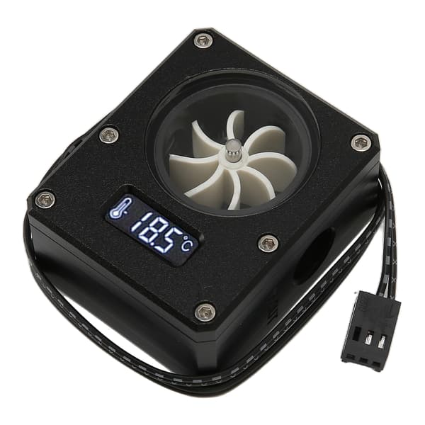 PC Vandkøling Flowmåler 12V 3Pin G1/4 Gevind Holdbar Akryl Rustfri Sort