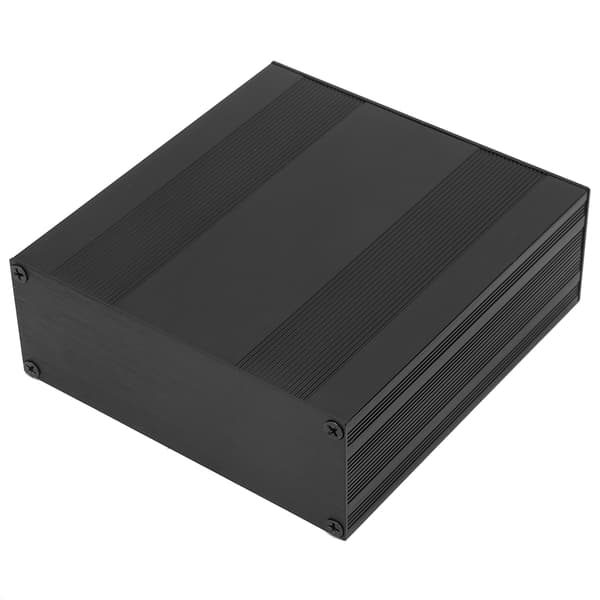 Svart aluminium kretskortslåda delad typ DIY elektronisk projektkapsling