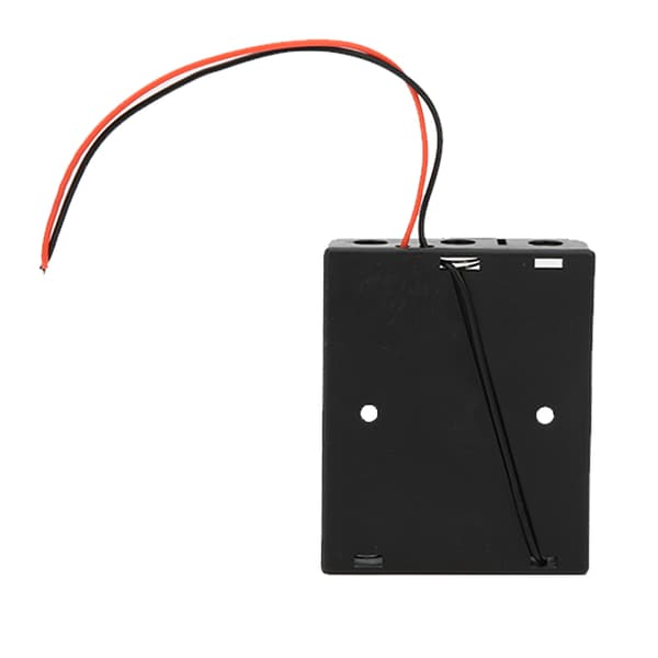 5 stk. 18650 Batterikasse 3 Slots Sort Holder med 2 Lednings Serialforbindelse
