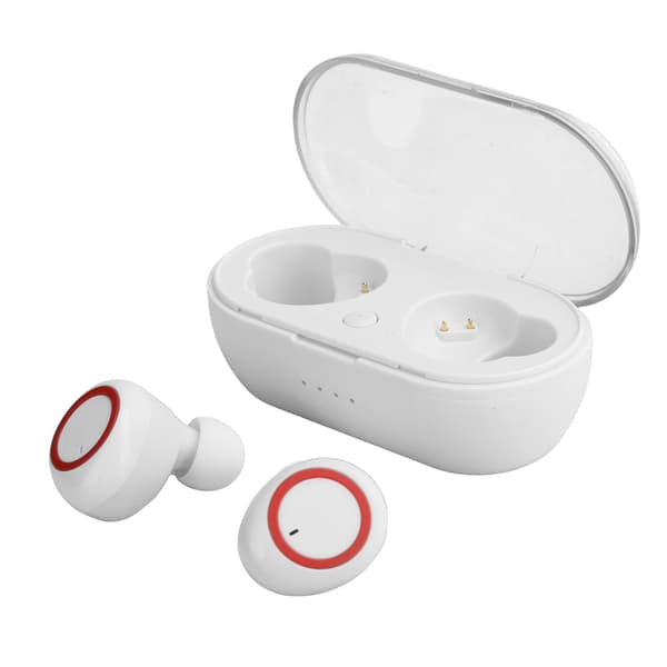 Y50 Trådløse Bluetooth 5.0 Ørepropper Stereo Hodetelefon Hvit Rød