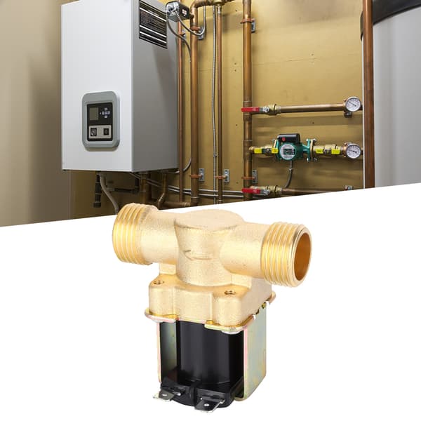 Kobber Solenoidventil 12V DC 1/2 Tomme Elektromagnetisk Ventil til Solvandsvarmere Industrielt Tilbehør