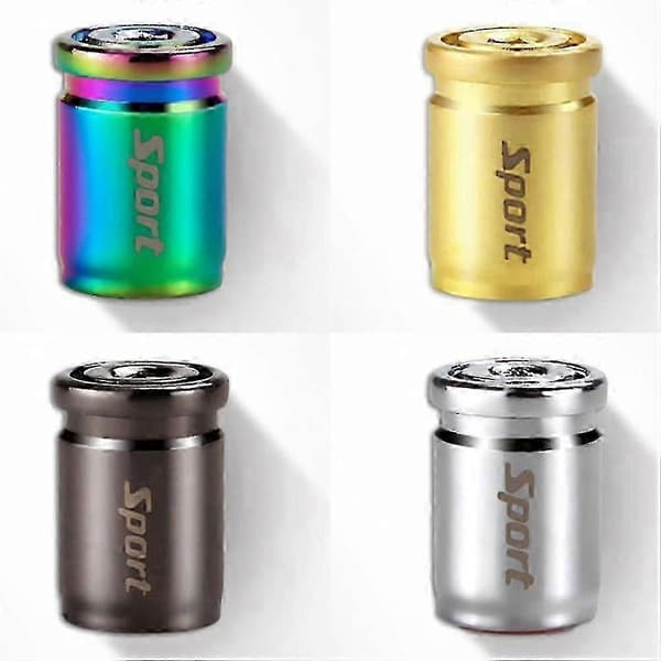 4x Titan Tyverisikring Bil Dekk Ventilhette Aluminium Sport Utvendig Auto Lufthetter f26-Bra Multicolor