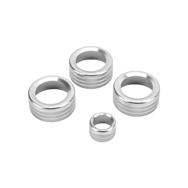 AC-omkopplarring i aluminiumlegering Volymknappskydd Perfekt passform Ersättning för Civic 2022 Silver