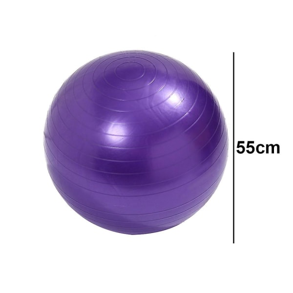 Harjoituspallo tasapainon vakauteen Fitness Harjoittelu Jooga Pilates Kotitoimistossa Purple 55Cm
