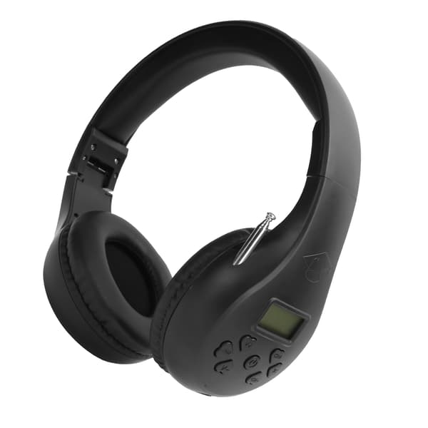50-108MHz FM Undervisningshovedtelefon Ekstern Antenne Batterikapacitetsdisplay FM Headset