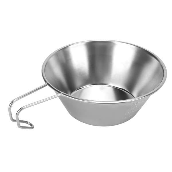 Stabelbar Camping Sierra-kopp i rustfritt stål med håndtak og skala 310ml