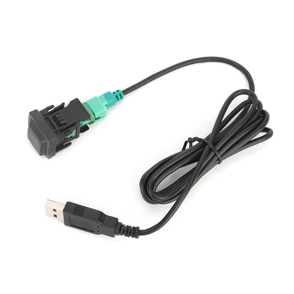 Bilradio USB Knapp Omkopplare Konverteringskabel Adapter Ljuddelar