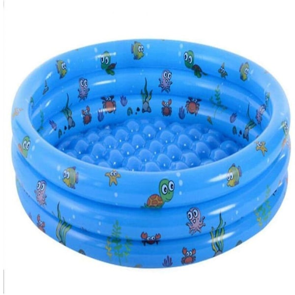 Uppblåsbar rund uppblåsbar barnpool Barntillbehör för utomhusbruk 100*33CM blå