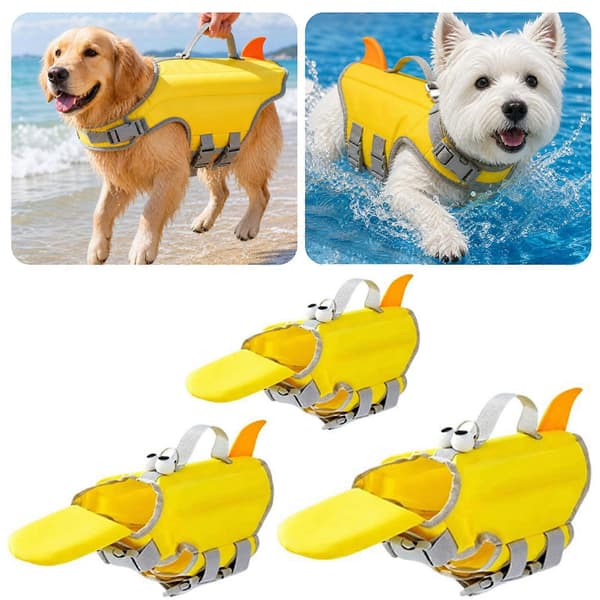 Justerbare hunderedningsveste til svømning Super Float Chin Clap til hovedstøtte til sejlads M