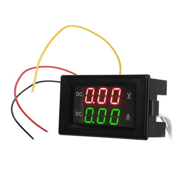 2 i 1 Volt Ampere Meter 600V 20A Dobbelt Digital Display LED Amperemeter Voltmeter Måler til Bil Motorcykel