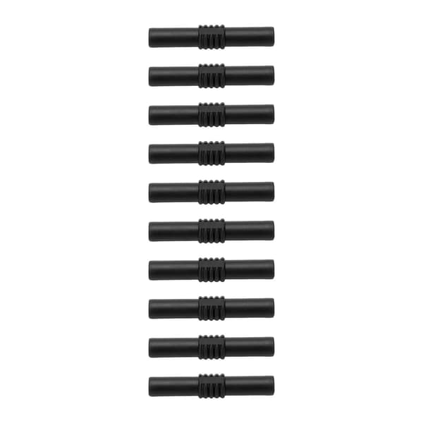 10 stk. 4 mm isoleret hun til hun bananstikforbindelse for elektroniske apparater, sort