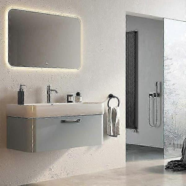 Wall Mounted 304 Stainless Steel Towel Ring for Bathroom, Black