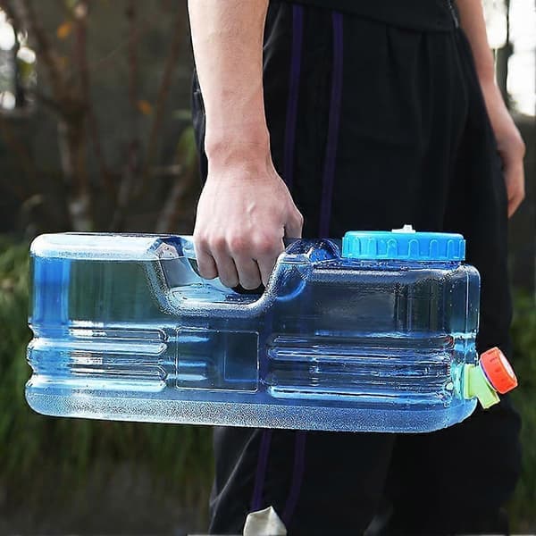 5,5L Utendørs Vannbøtte med Kran Vanntank for Camping Reise Kjøring