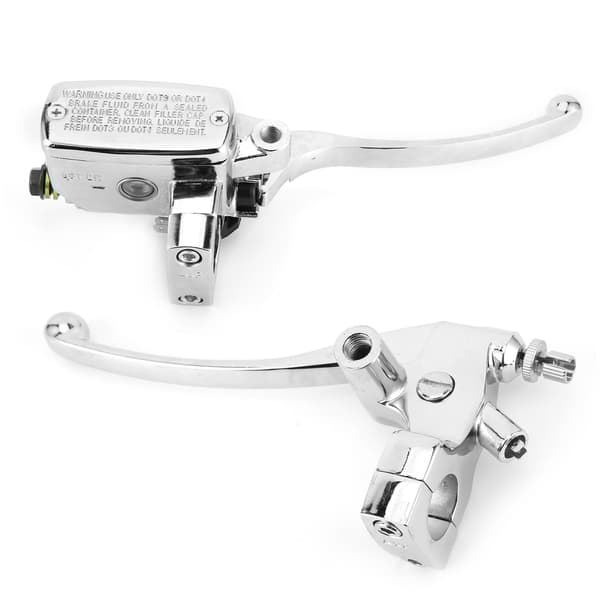 Hydraulisk bromskoppling huvudcylinder spakmontering silver universal för 1 tums styre