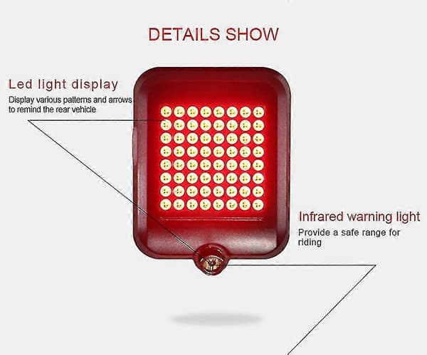 Bicycle Turn Signals Brake Light Mountain Bike Smart Sensor Auto Brake USB Rechargeable Projector Laser Taillight